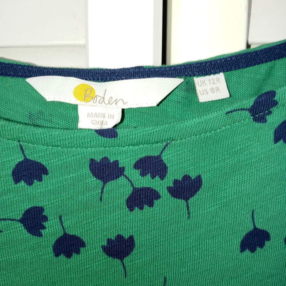 *SOLD* Boden Green & Midnight Blue Florrie Jersey Sheath dress with Pockets 8R - Picture 9 of 16